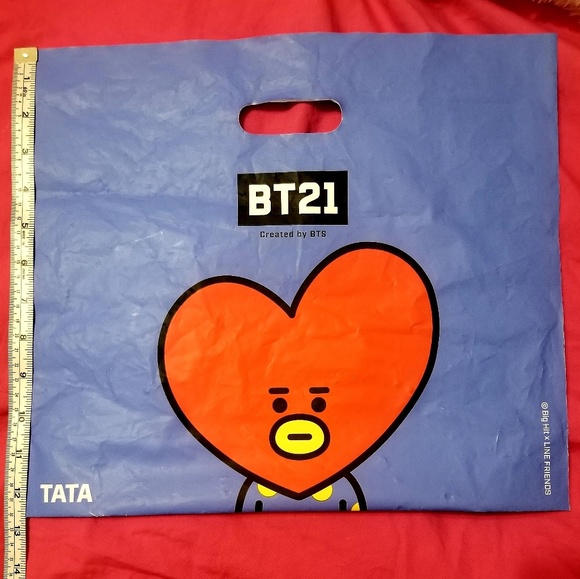 LINE FRIENDS VAN/Tata BT21 Plastic Shopping Bag NY - Picture 4 of 8